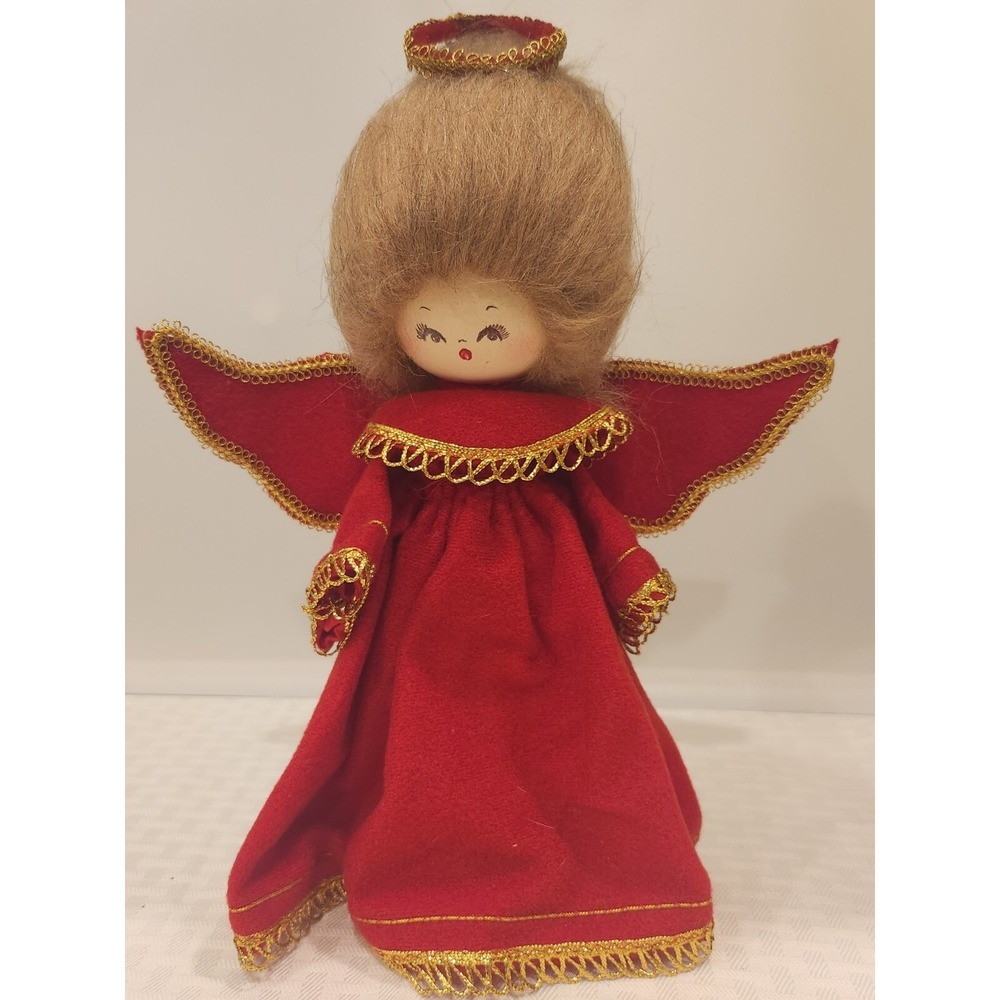 Vintage Angel Tree Topper Christmas Decor Marked Walter Weinman NY
